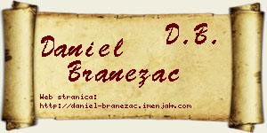 Daniel Branežac vizit kartica